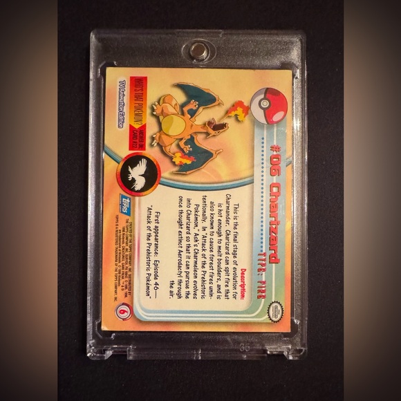 2000 Topps Chrome Charizard #06 Series 1 Pokemon - Picture 3 of 5
